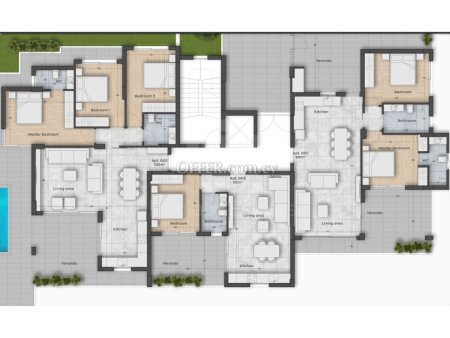 Brand new luxury 2 bedroom ground floor apartment in Germasogeia - 7