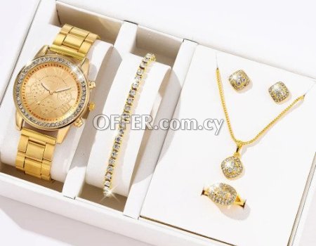 Geneva Watch Woman Set of 6 Gold