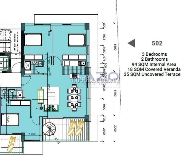 Three Bedroom Apartment with Roof Garden for Sale in Neapolis Area - 4