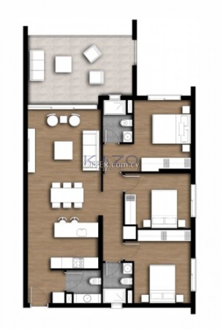 Luxury Three Bedroom Apartments for Sale in Asomatos
