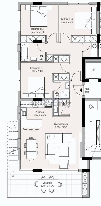 Three Bedroom Apartments for Sale in Agios Nektarios Area - 2