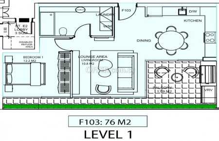For Sale €212,000 Apartment 1 bedrooms Egkomi Nicosia - 2