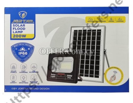 Professional Solar LED Floodlight Jortan 200W IP66 Black - 6