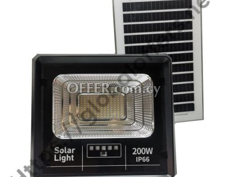 Professional Solar LED Floodlight Jortan 200W IP66 Black - 4