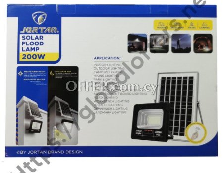 Professional Solar LED Floodlight Jortan 200W IP66 Black