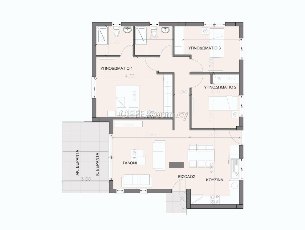 3 Bed Bungalow for Sale in Frenaros, Ammochostos - 2