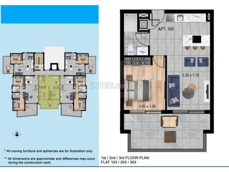 Brand new luxury 1 bedroom apartment ready in the Germasogia area - 3