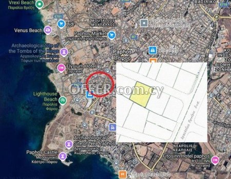 Plot of land for sale, near the Kings Avenue Mall, in center of Paphos.