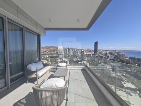 Super luxury three bedroom penthouse on the 11th floor with unobstructed sea view in Mouttagiaka tourist area