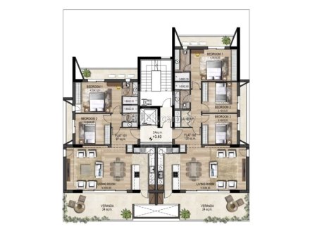 New three bedroom apartment in Likavitos area Nicosia - 8