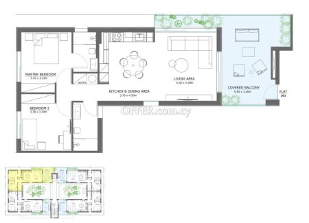 For Sale €293,000 Apartment 2 bedrooms Aglantzia Nicosia - 2