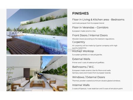 Brand new premium 3 bedroom apartment with large verandas swimming pool under construction in Germasogia - 6