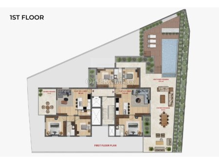 Brand new premium 3 bedroom apartment with large verandas swimming pool under construction in Germasogia - 3
