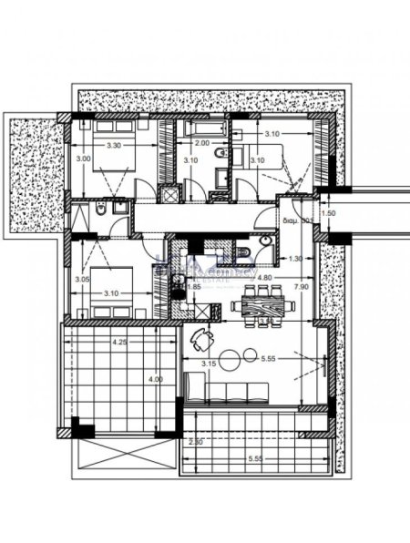 Modern Unfurnished 3 Bedroom Apartment in Agios Ioannis - 3