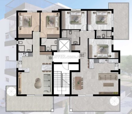 Apartment (Penthouse) in Tsireio, Limassol for Sale - 7
