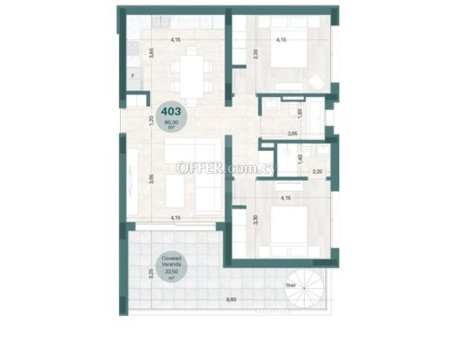 New two bedroom penthouse in Agios Athanasios area Limassol - 4