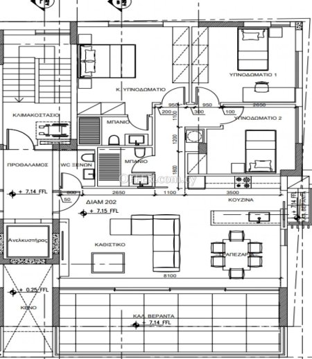 For Sale €388,000 Apartment 3 bedrooms Egkomi Nicosia