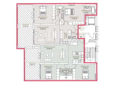 Luxury large four bedroom apartment in Potamos Germasogeia tourist area - 10