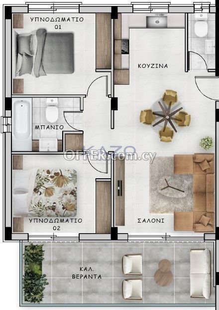 Modern 2 Bedroom Apartment for Sale in Ypsonas - 13
