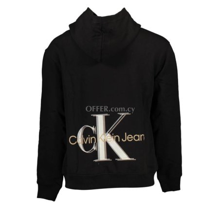 Calvin Klein Black Cotton Men Sweatshirt - 2
