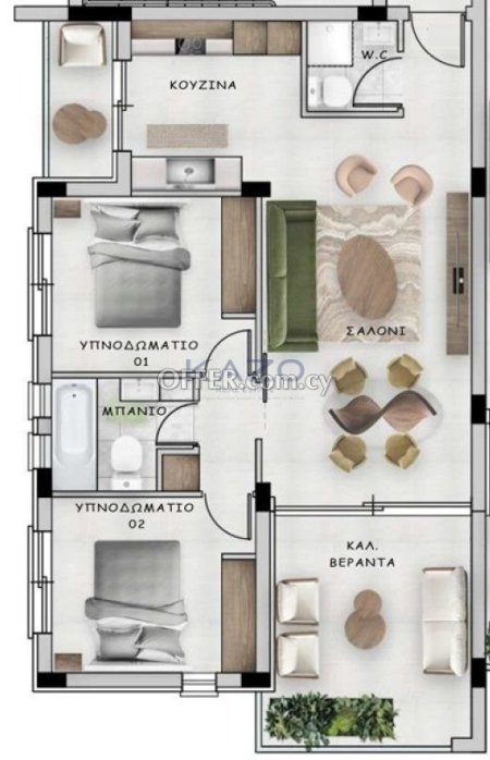 Modern 2 Bedroom Apartment for Sale in Ypsonas - 12