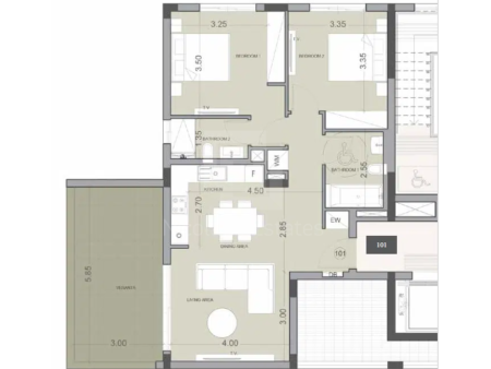 New two bedroom apartment in Potamos Germasogeia area tourist area - 2