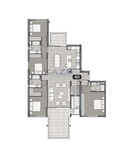 Modern Four Bedroom Apartment with Pool in Germasoyeia - 2