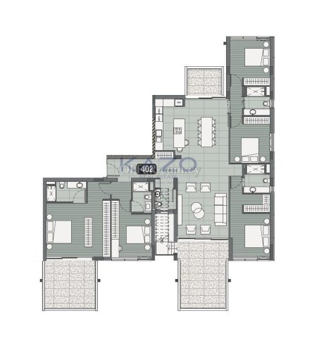 Luxury Fife Bedroom Apartment with Pool and Gym in Germasoyeia - 2