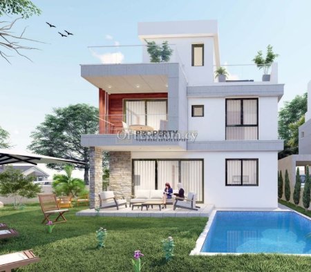 Under-Construction 4 Bedroom Villa with Pool in Agios Tychonas