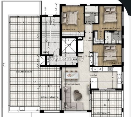 Apartment (Penthouse) in Tsiflikoudia, Limassol for Sale