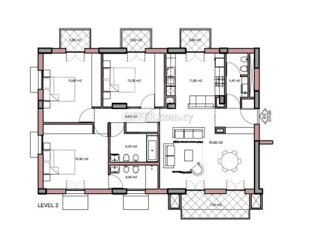 Luxury three bedroom apartment in Germasogeia tourist area Limassol - 10