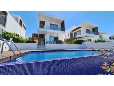 Luxury resale villa on the seafront with unobstructed sea view in Kissonegra area of Paphos