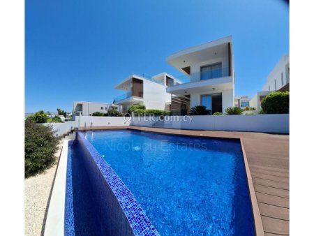 Luxury resale villa on the seafront with unobstructed sea view in Kissonegra area of Paphos - 7