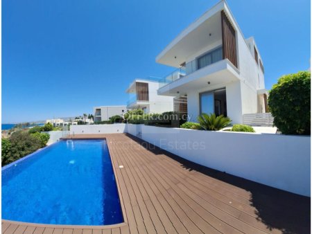 Luxury resale villa on the seafront with unobstructed sea view in Kissonegra area of Paphos - 3