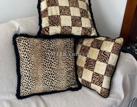 3 Leopard Pillows / 3 Μαξιλάρια Λεοπαρδαλέ
