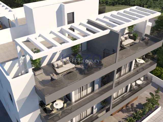 Modern Top Floor Apartment with 2 Bedrooms in Kiti