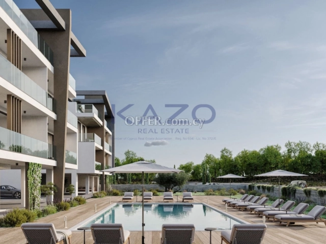 Modern Two Bedroom Apartment in Geroskipou with Sea View