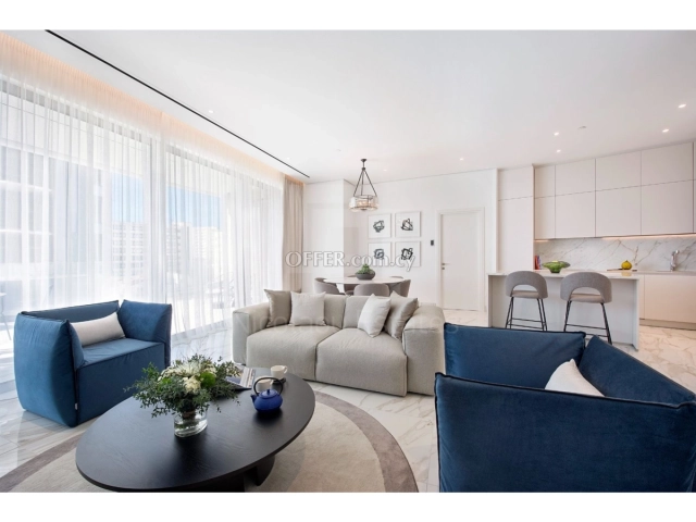 Luxurious three bedroom apartment with unobstructed sea view in Neapolis sea front area