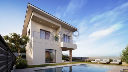 Modern Parekklisia Villa with Sea View Pool