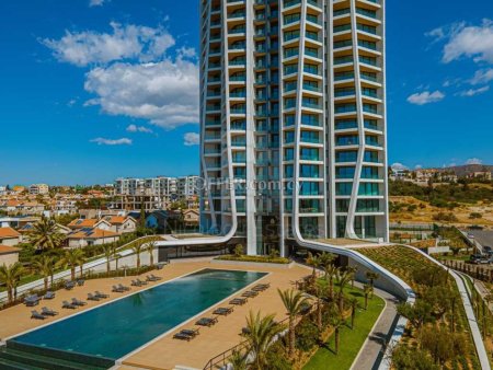 Luxury 1 bedroom apartment F F on SKY TOWER 150m from the beach in Mouttagiaka
