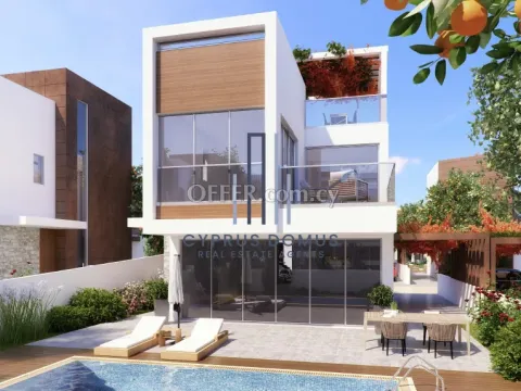 New Modern Villa With Swimming Pool & Roof Garden For Sale In Zakaki Area - Main Photo