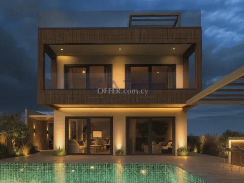 Modern Pegeia Villa with Sea View and Pool - Main Photo