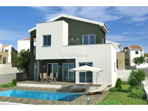 New three bedroom villa on the hilltop of Pissouri village overlooking Pissouri Bay - Main Photo