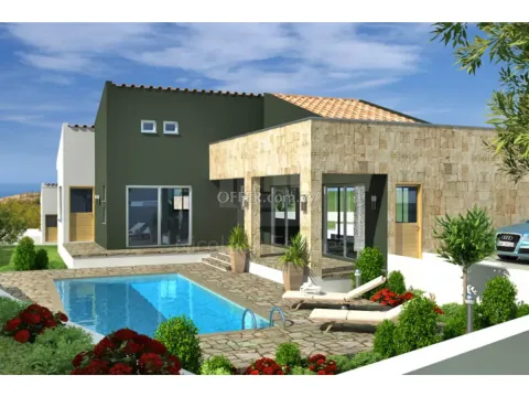 New two bedroom villa on the hilltop of Pissouri village overlooking Pissouri Bay - Main Photo