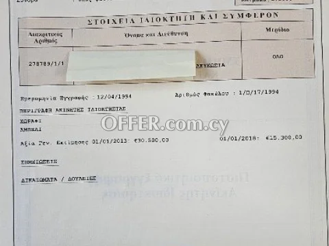 Πωλείται χωράφι / αμπέλι στον Φαρμακά - Main Photo