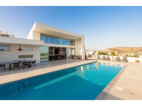 Luxury modern detached house in Germasogeia area with spectacular sea views - Main Photo