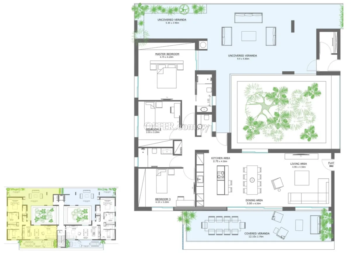Apartment (Penthouse) in Aglantzia, Nicosia for Sale - 2