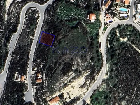 Large Tsada Building Plot 628m2 with Sea View - 3