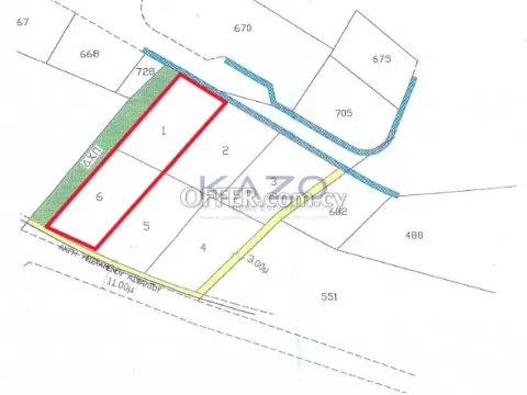 Large Building Plot for Sale in Psematismenos Area (Under Division) - 2