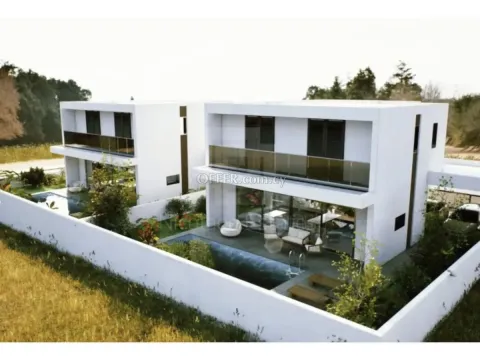 Brand New Three plus One Bedroom Houses with Swimming Pool for Sale next to the National Athalassa Forest Park in Nicosia - Main Photo